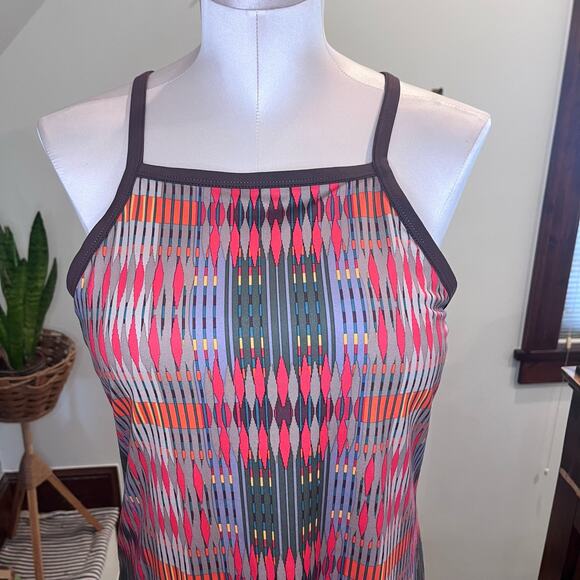 Prana Ardor‎ Athletic Dress Size M Carmine Desert Print Racerback Aztec Geo - Picture 4 of 7